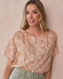 Polin et moi Blouse avec broderie Martha