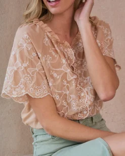 Polin et moi Blouse avec broderie Martha