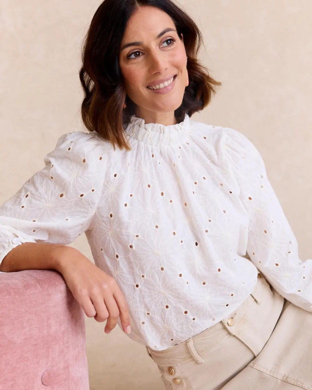 Polin et moi Blouse brodée Francesca