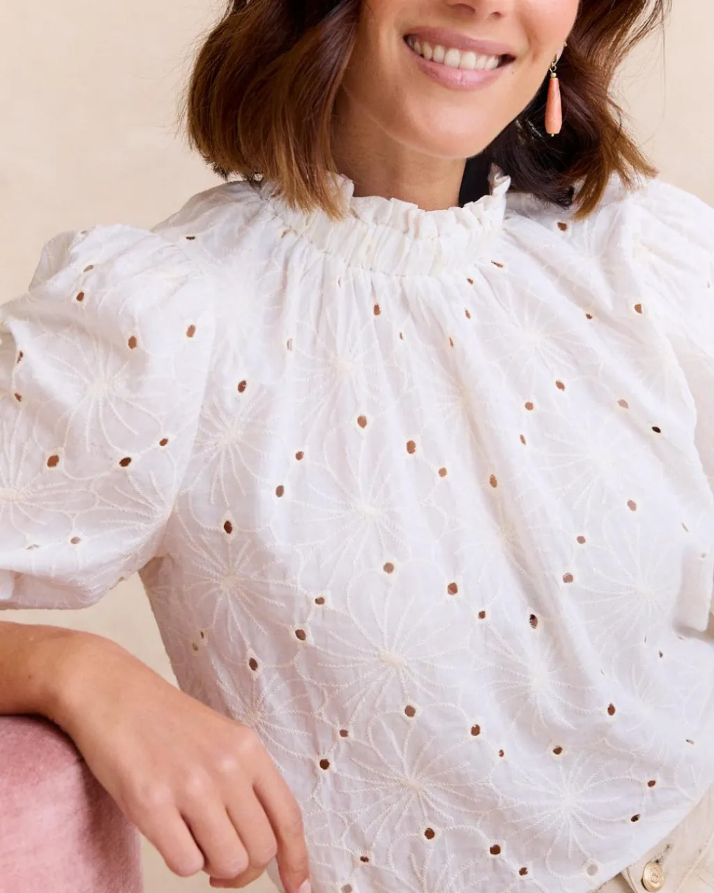 Polin et moi Blouse brodée Francesca