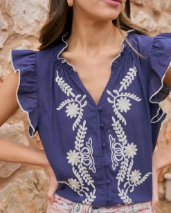 Polin et moi Blouse brodée Greta