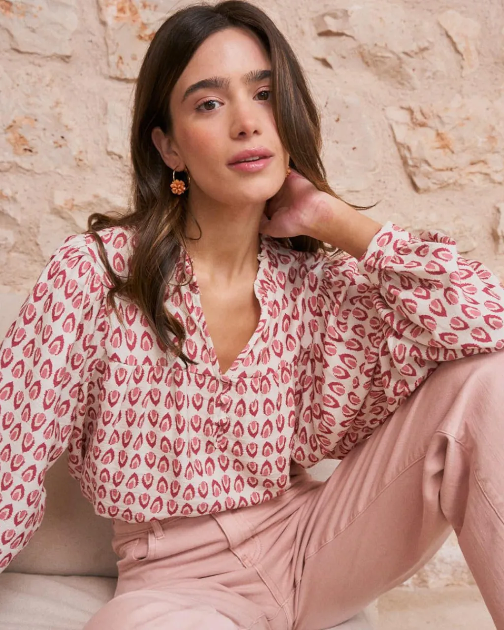 Polin et moi Blouse imprimée Sophie