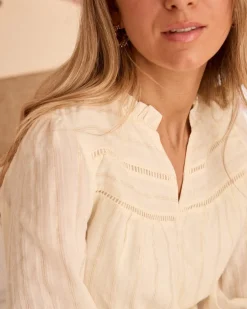 Polin et moi Blouse rayée en lurex Sabriel