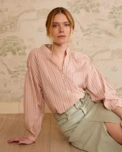 Polin et moi Blouse rayée Linda en lurex