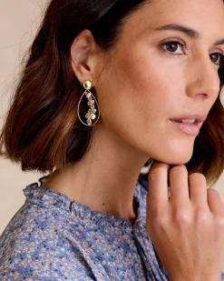 Polin et moi Boucle d’eille Civita Flower Teardrop
