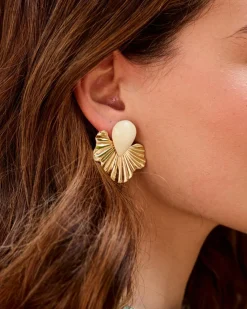 Polin et moi Boucles d’eilles feuille de séléné