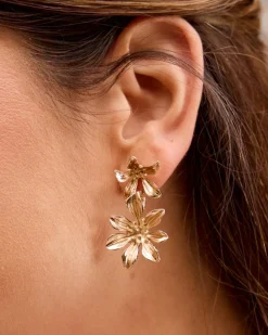 Polin et moi Boucles d’eilles fleur de rose