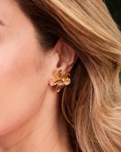 Polin et moi Boucles d’eilles fleur Luxa