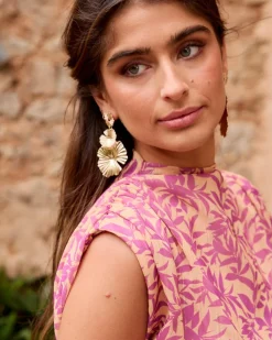 Polin et moi Boucles d’eilles fleur Lisan