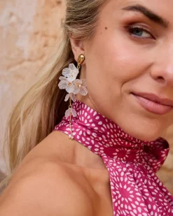 Polin et moi Boucles d’oreilles longues fleurs