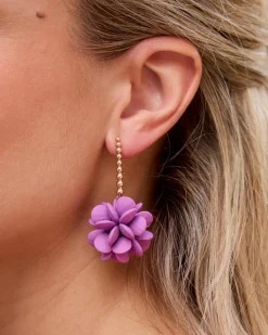 Polin et moi Boucles d’oreilles pendentifs fleur