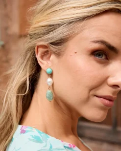 Polin et moi Boucles d’oreilles pierres de mimosa