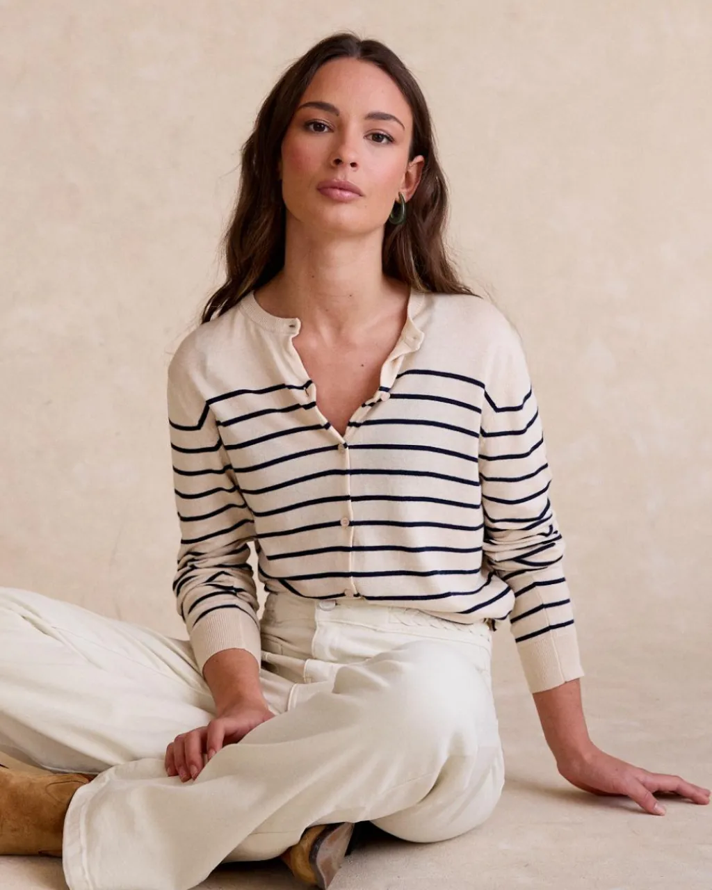 Polin et moi Cardigan rayé Dirunia