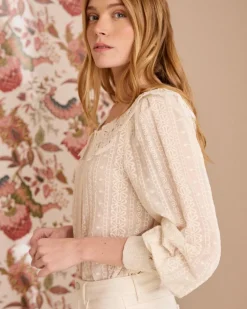 Polin et moi Chemise à col en dentelle Pilar