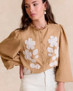 Polin et moi Chemise brodée Ciela