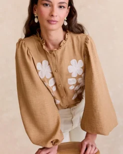 Polin et moi Chemise brodée Ciela