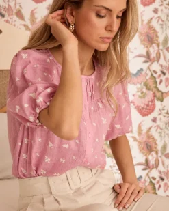 Polin et moi Chemise brodée Lia