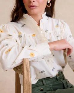 Polin et moi Chemise brodée Sabrina