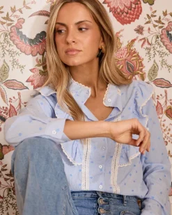 Polin et moi Chemisier brodé Yaritza