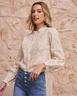 Polin et moi Dafne Blouse brodée