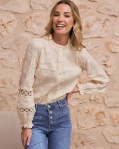 Polin et moi Dafne Blouse brodée