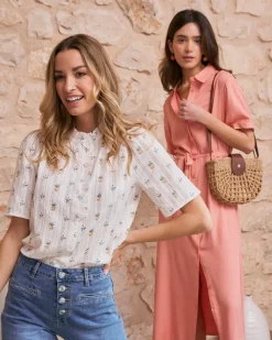 Polin et moi Daria Chemise à fleurs à manches