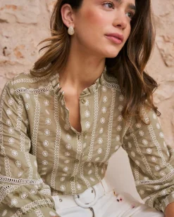 Polin et moi Elle Blouse Broderie Florale