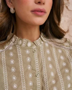 Polin et moi Elle Blouse Broderie Florale