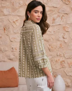 Polin et moi Elle Blouse Broderie Florale