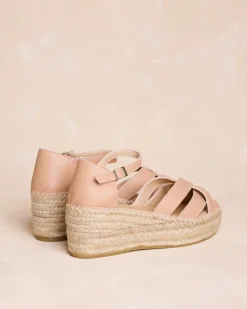 Polin et moi Espadrille en croûte de cuir Cornelia