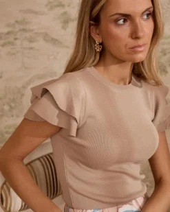 Polin et moi Haut à volants à manches Jordils