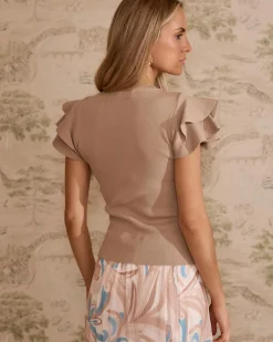 Polin et moi Haut à volants à manches Jordils