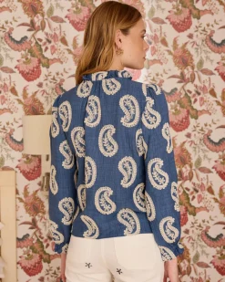 Polin et moi Helia Paisley Chemise brodée