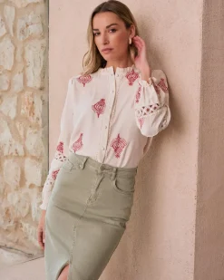 Polin et moi Herena Chemise brodée