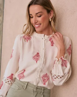 Polin et moi Herena Chemise brodée