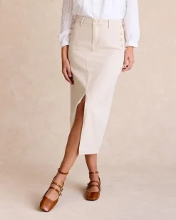 Polin et moi Jupe en jean avec boutons latéraux