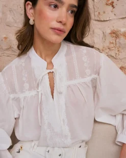 Polin et moi Lucinda Encolure Chemise Brodée