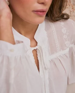 Polin et moi Lucinda Encolure Chemise Brodée