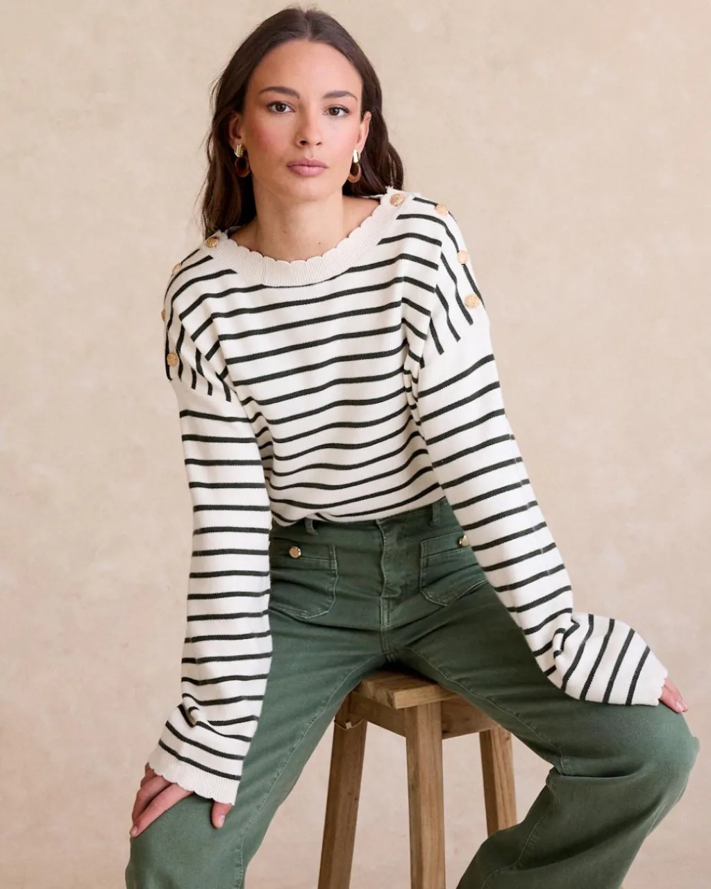 Polin et moi Pull à rayures Lucia