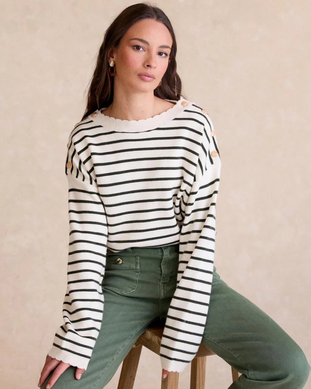 Polin et moi Pull à rayures Lucia