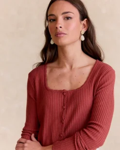 Polin et moi Pull en tricot marron
