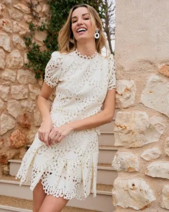 Polin et moi Robe courte ajourée Ornella