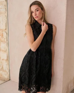 Polin et moi Robe courte brodée Uri