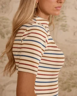 Polin et moi Robe en maille rayée Mirena