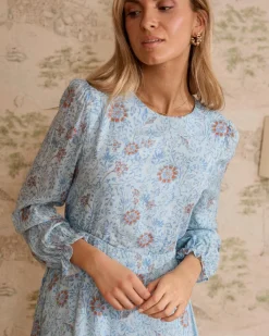 Polin et moi Robe midi Felicia fleurs