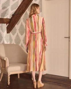 Polin et moi Robe midi rayée Naelia