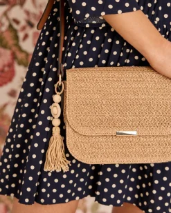 Polin et moi Sac à bandoulière Rafia Vera