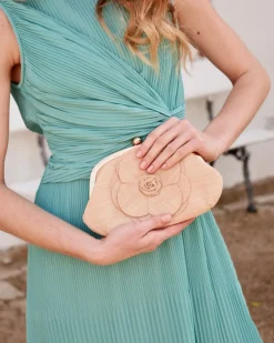 Polin et moi Sac à fleurs en raphia