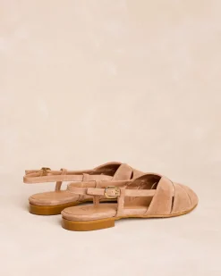 Polin et moi Sandale plate camel