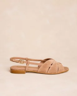 Polin et moi Sandale plate camel